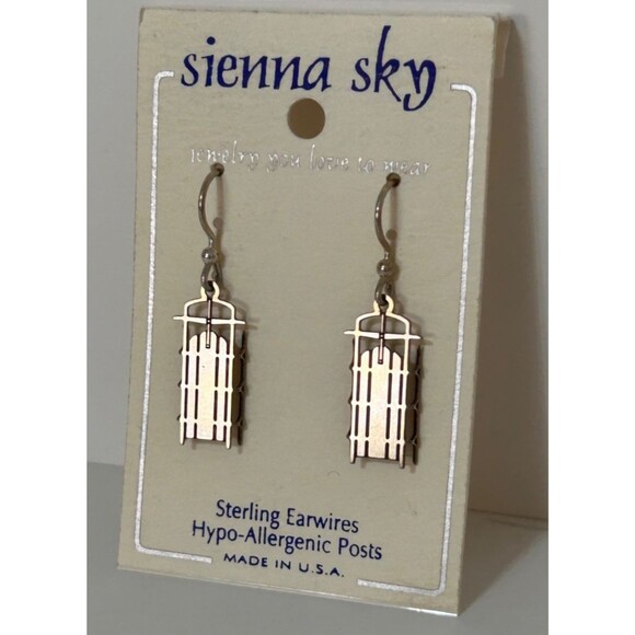 Sienna Sky Jewelry - Sienna Sky Bird Cage Antiqued Dangle Earrings Hypoallergenic Sterling Silver USA